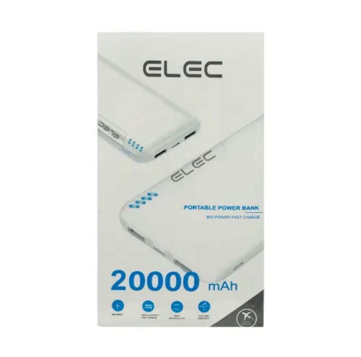 Elec 20000mAh Portable Power Bank Providing High Capacity Charging With Reliable Performance