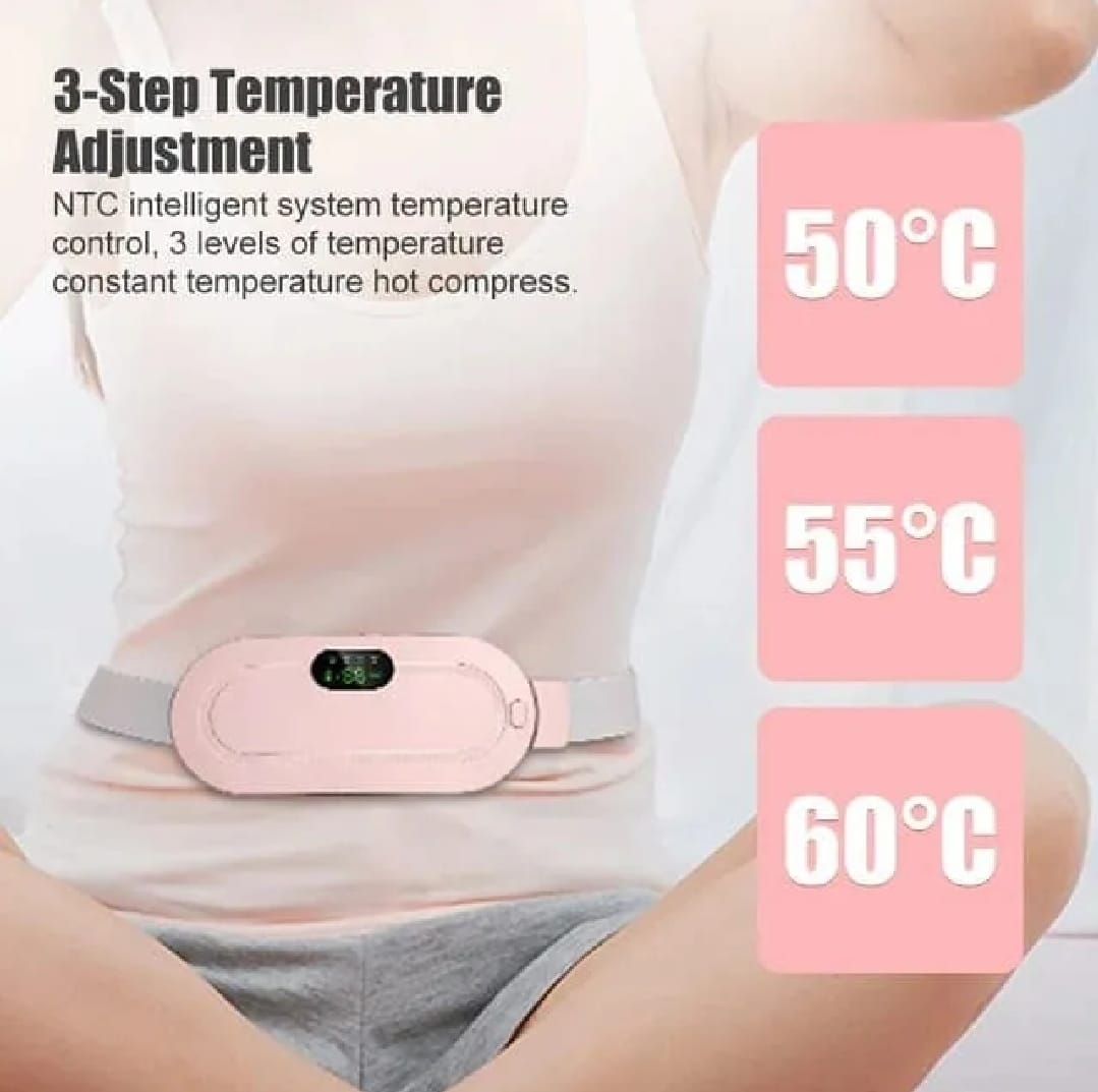 Portable Cordless Heating Pad, Electric Waist Belt Device, Fast Heating Pad with 3 Heat Levels and 3 Massage Modes, Back or Belly Heating Pad for Women, Menstrual Heating Pad, Heating Had for Period Cramps | Cramp Relief Belt
