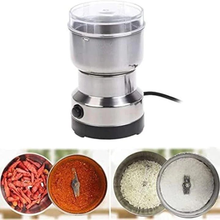 Mini Electric Grinder Machine 300W Stainless Steel – Coffee, Spice & Masala Blender (220V)