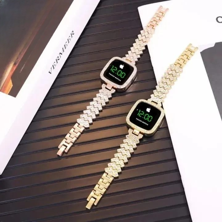 Chic Womens Digital Display Watch With Elegant Bracelet Strap Stylish Design Clear Screen Comfortable Wear Perfect For Daily And Formal Use - Black