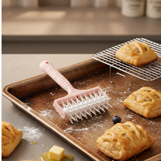 Pizza Dough Docker Roller – Premium Dough Hole Maker Tool for Pizza, Pastry, Cookies, Bread & Baking | Prevents Air Bubbles | 1pc Kitchen Essential