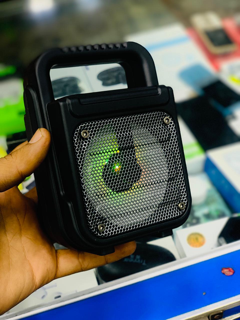 GREATMICE Portable Wireless Party Speaker – Rugged Outdoor Bluetooth Speaker with Integrated Carrying Handle and RGB LED Light Effects